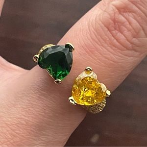 Gold Double Heart Ring